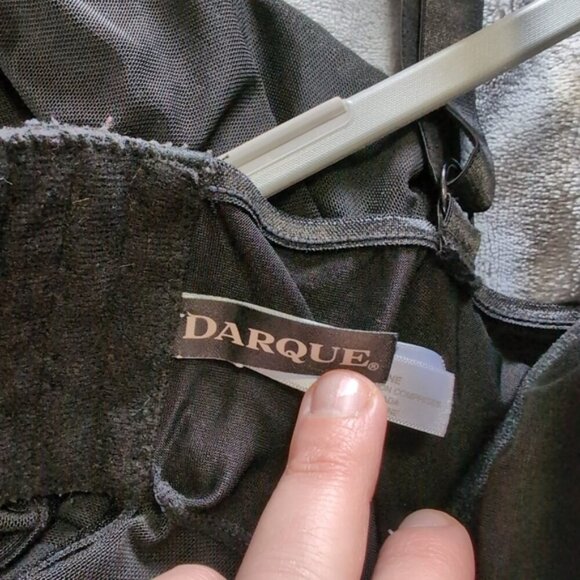 Darque Y2K Wet Look Sexy Whimsigoth Cosplay Renaissance Revival Babydoll 1X/2X - Picture 7 of 8